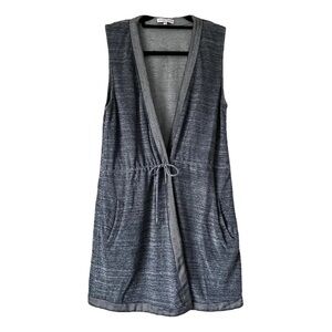 Orlebar Brown Gray Sleeveless Open Cardigan Size S